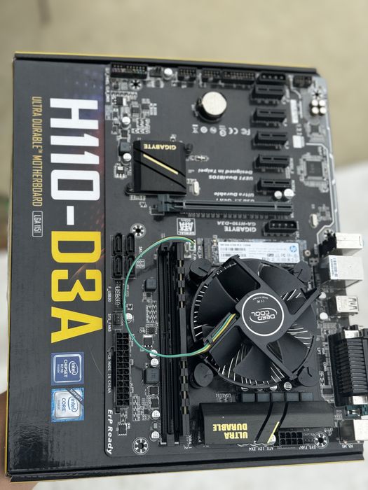 Kit Gigabyte H110-D3A + intel G3900T + 4Gb ddr4 + ssd 120gb Hp