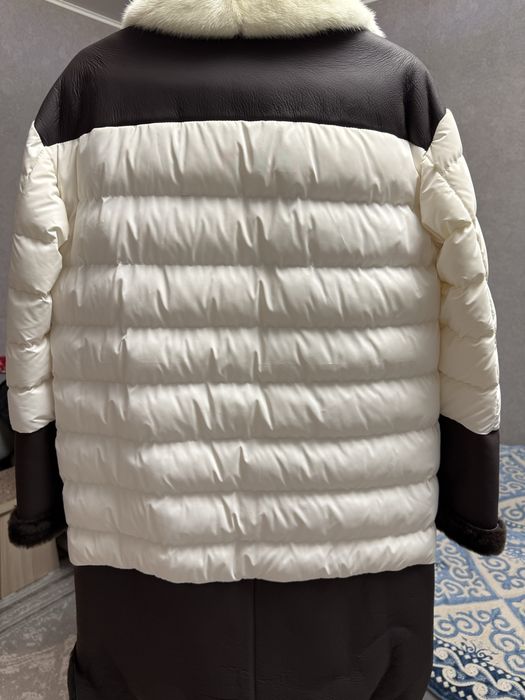 Куртка со вставками, воротник норка