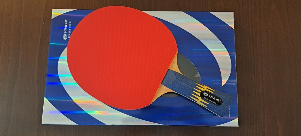Чисто Ново! yinhe W-6 дърво за тенис на маса хилка гуми с кутия