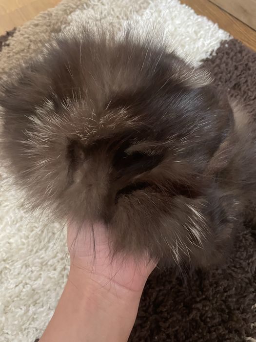 Дамска зимна шапка с косъм