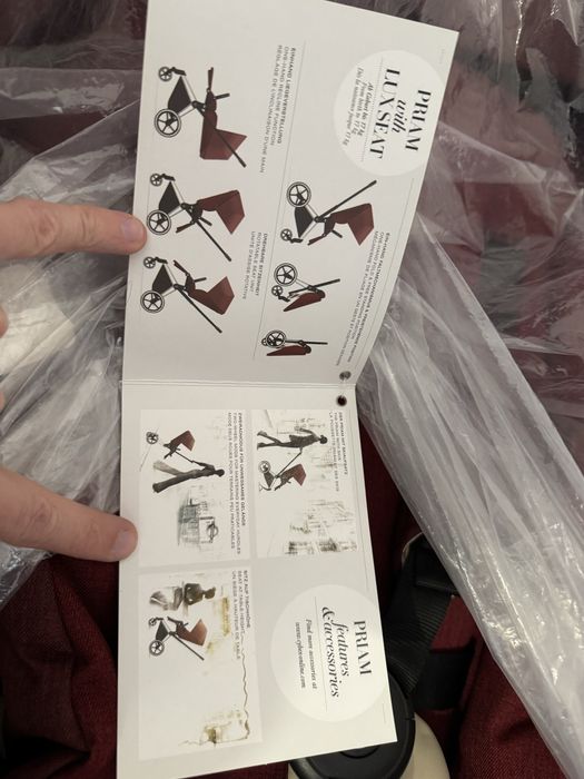 Луксозна количка Cybex Priam Lux Platinum 3в1 + База (Hot n Spicy Red)