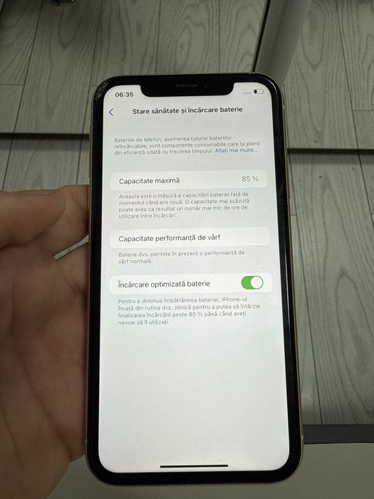 iphone XR ,85% sanatatea bateriei