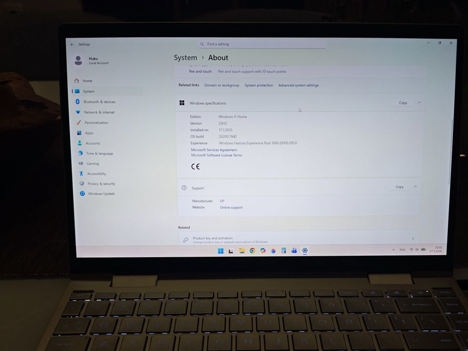 Лаптоп 2 в 1 HP Envy x360 13.3 i7-1165G7 512 NVME