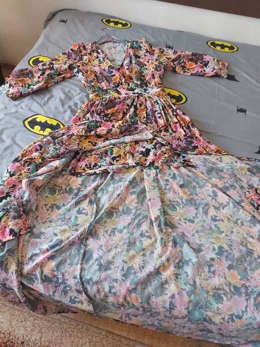 Rochie deosebita, vaporoasa, înflorata, lunga/evenimente mas.XS/ S mic