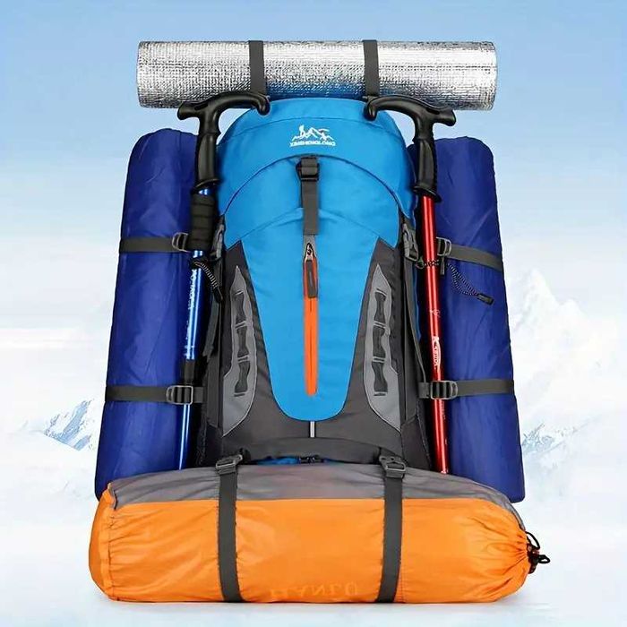 Професионална олекотена туристическа раница, непромокаема, 65+5 L