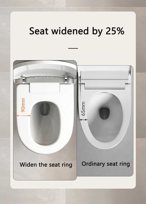 Мултифункционална сива смарт тоалетна L9 с биде подгрев сушене масаж