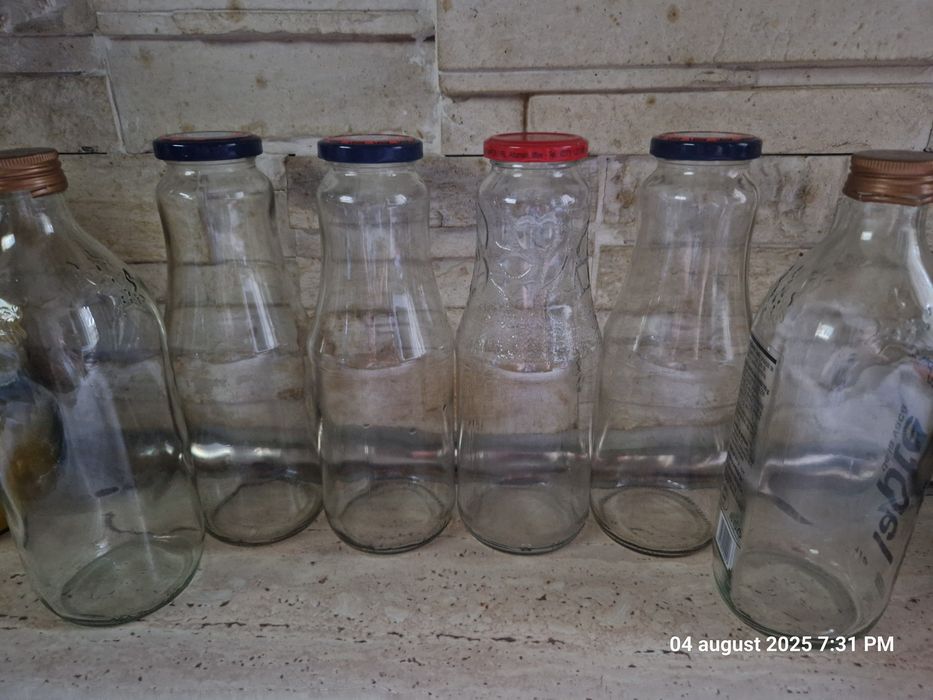 Sticle 1L cu gura largă, Borcane 800gr