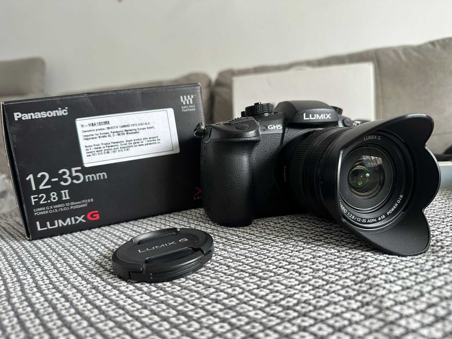 Panasonic GH5 + Lumix 12-35mm f/2.8 II + Weebill-S + RODE + Aputure + accesorii