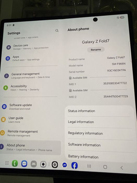 Samsung Galaxy Z fold7