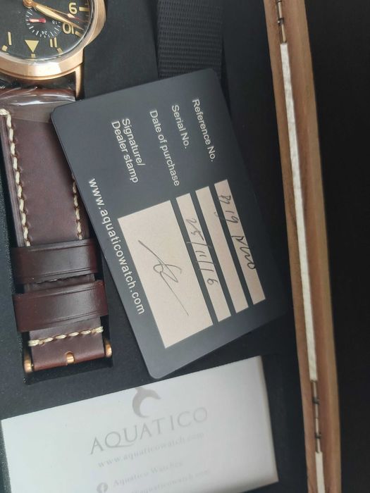 Ceas bronz Aquatico Big Pilot NH37 geam safir