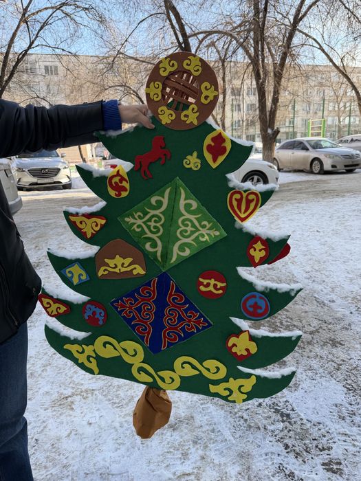 поделка елка из фетра