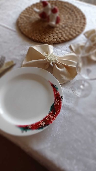 Ново! Рисувани чинии Luminarc 25,5см; 27,5 - 6бр