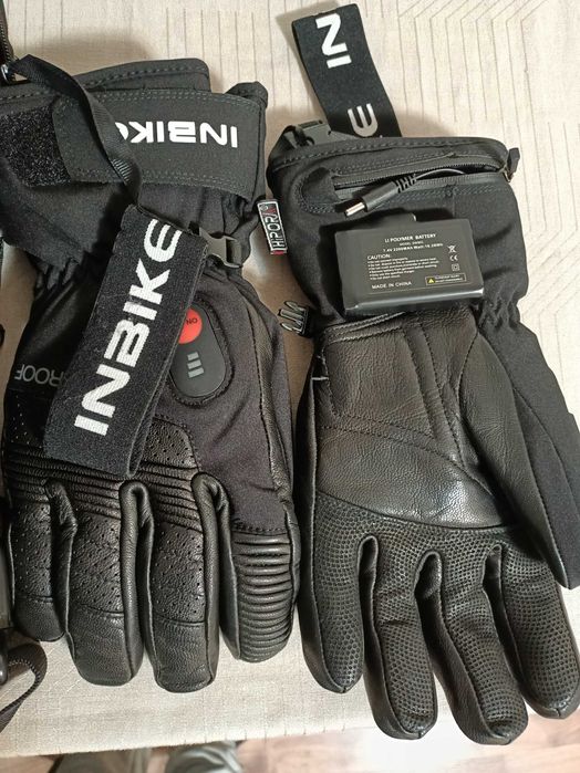 Manusi incalzite ski/moto cu acumulator si geanta de umar