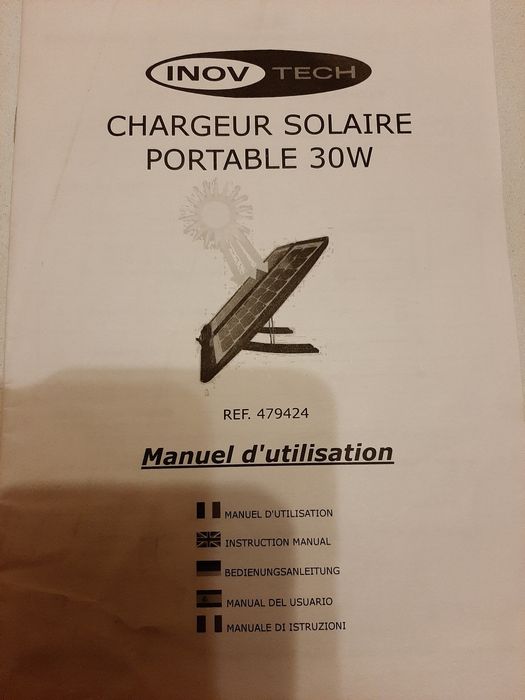 Panou solar portabil pentru incarcare acumulatori 12/24v