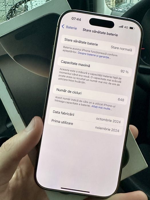 iPhone 16 Pro Ca nou, 10/10 128 GB 92%Baterie