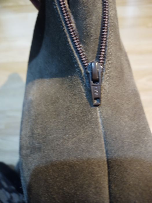 Papuci ghete Fortuna din piele întoarsă cu blană naturală de oaie 44