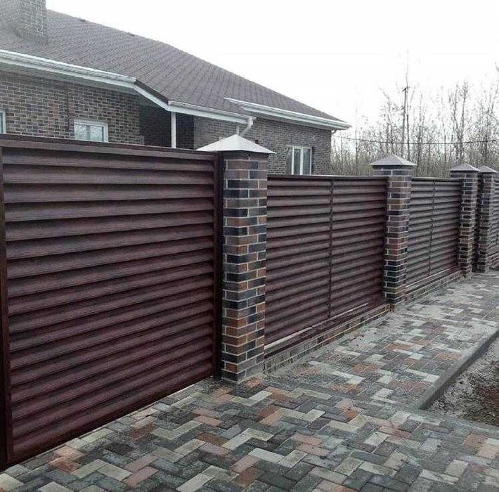 Заборы - жалюзи еврожалюзи