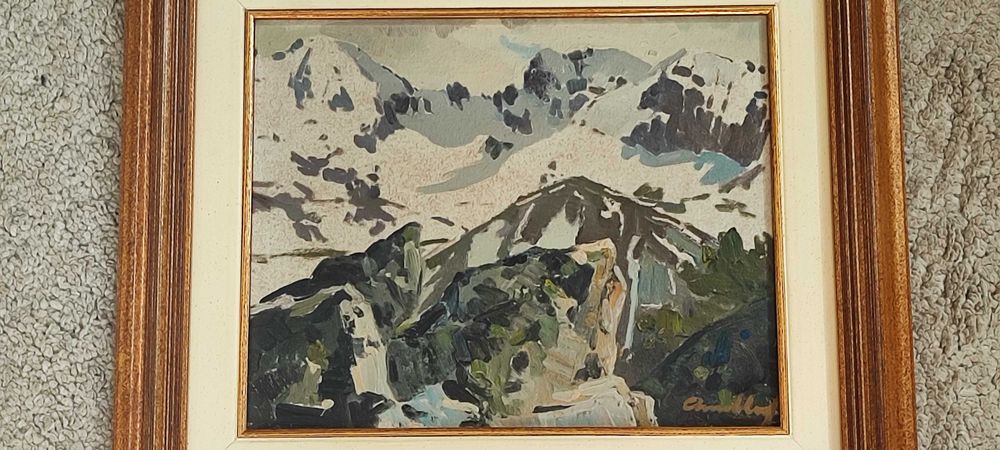 Картина  Витоша през Зимата (масл. бои) Атанас Михов
