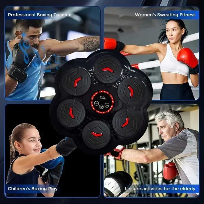 Set tinta lovituri box si manusi 9 nivele viteza muzica Bluetooth