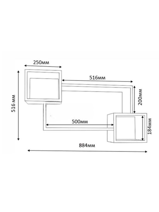 Полка книжная Decor навесная Настенная — новая