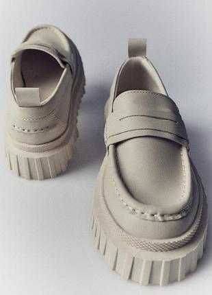 Mocasini din piele Zara 38