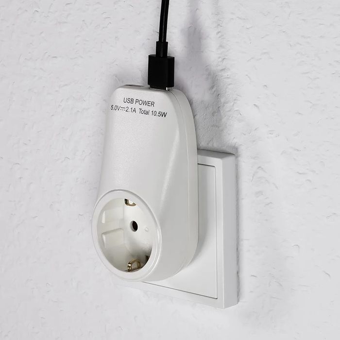 Adaptor tip încărcător cu 2 USB 5V, 2100 mA