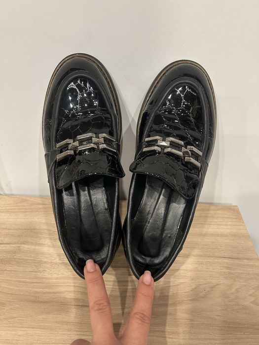 Черни дамски обувки (мокасини/лоуфъри)