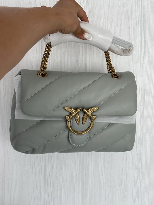 Pinko love classic puff grey shoulder