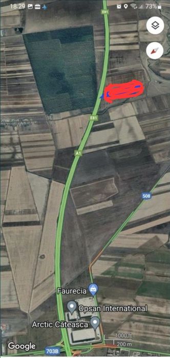 Teren A1  KM 91 cu deschidere la Autostrada