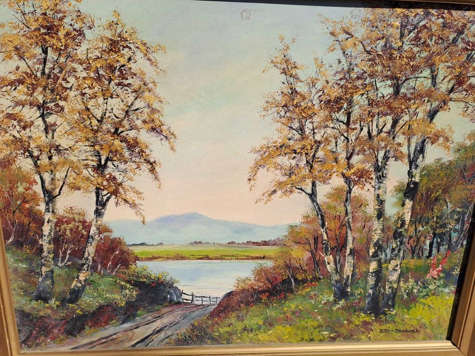 tablou pictura pe pfl 91/71 cm semnat Edi Dembinski