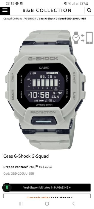 Casio G Shock GBD 200