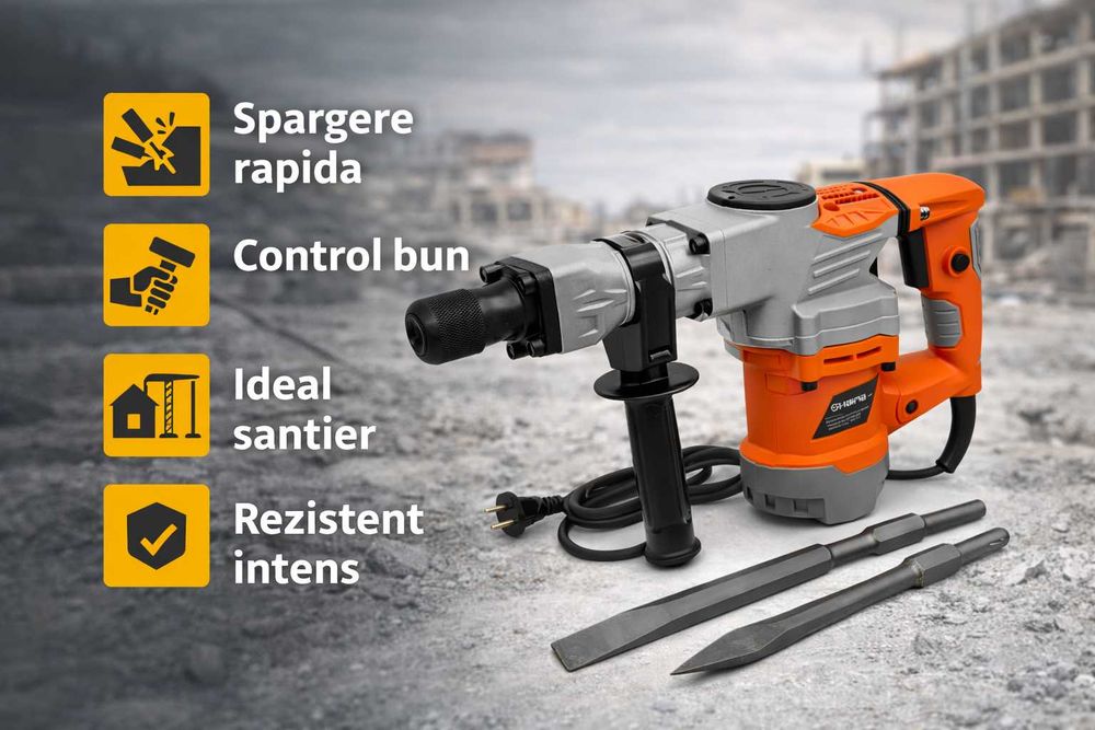 Ciocan demolator 2200W 15J Profesional Beton Santier