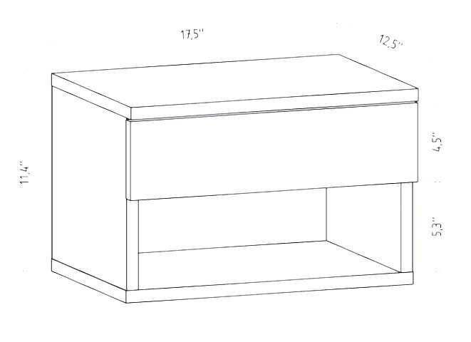 Нощно шкафче Jamot - Бяло