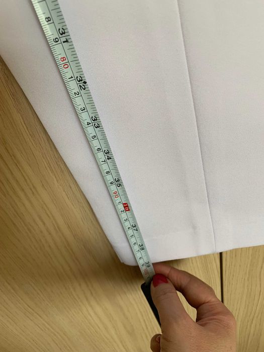 Бял официален дамски летен панталон