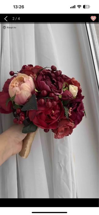 Искусственный букет из пион