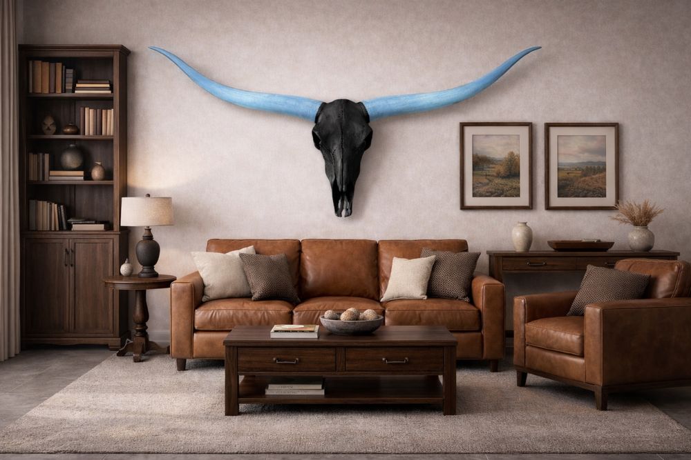 Trofeu decorativ de taur luxury – Operă de artă monumentală de 178 cm