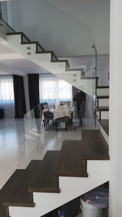 Balustrade din sticla si inox