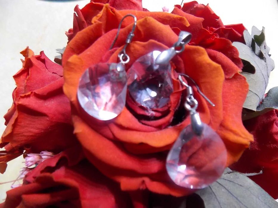 bijuterii argint set cercei+pandantiv si bratara/inel - 75 lei