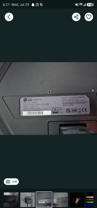 Monitor Gaming LG 23.8 inch 165hz VA
