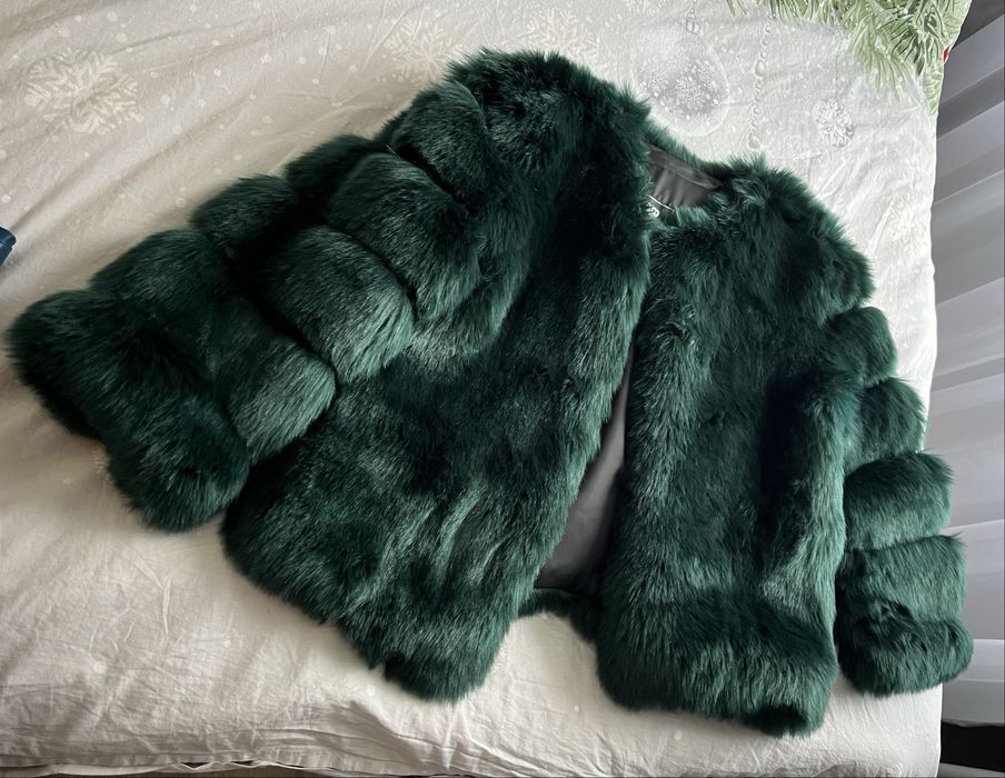 Дамско зелено палто