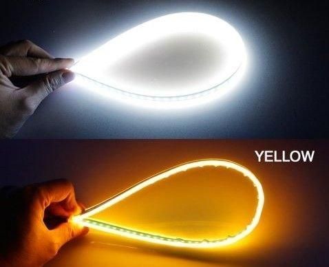 Дневни светлини с вграден бягащ мигач, силикон, 60см. А-3213-1