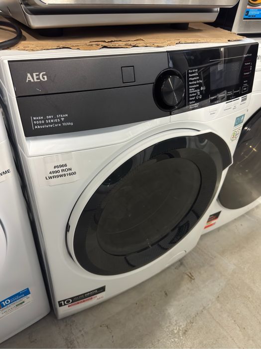 Mașină de spălat rufe cu uscător cu pompă de căldură AEG LWR9W81600