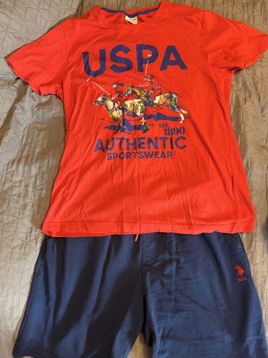 US POLO ASSN размер L тениска и лъси панталонки