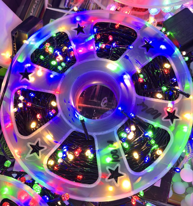 Instalatie Rola Brad Craciun 100M exterior/int color, alb cald rece