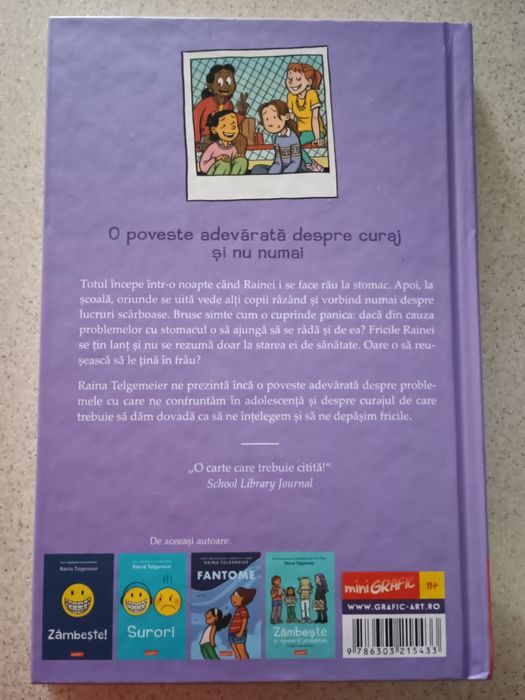 Cartea "Curaj" de Raina Telgemeier este nouă