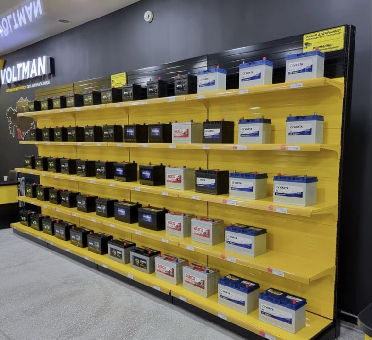 Доконлар учун полкалар, Темир стеллаж, Прилавка, Витрина, Токча,