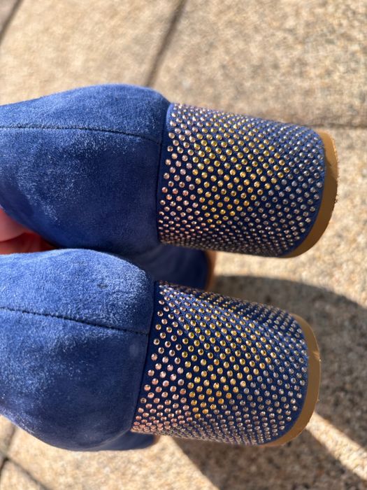 Сини официални обувки 38