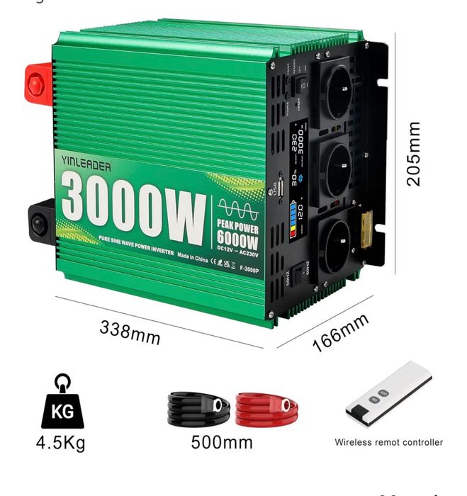 Чист синус инвертор 12V → 230V