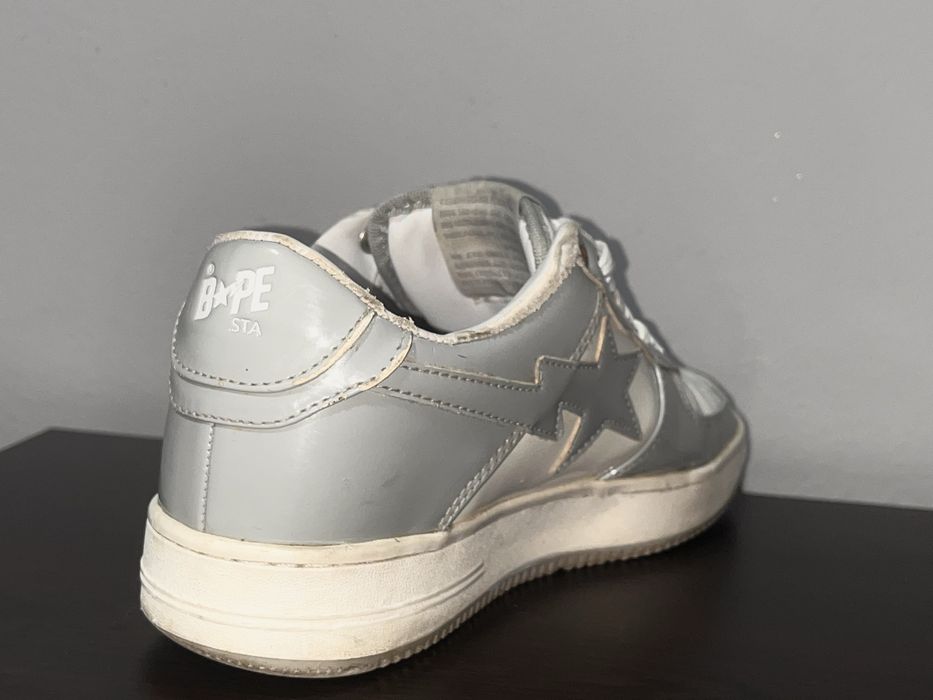 Vand Bape Sta Patent Leather White Grey (2023)
