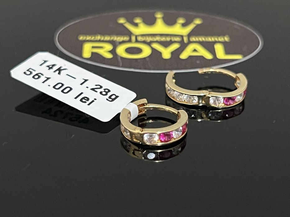 Bijuteria Royal CB : Cercei copil aur 14k  1,23 grame